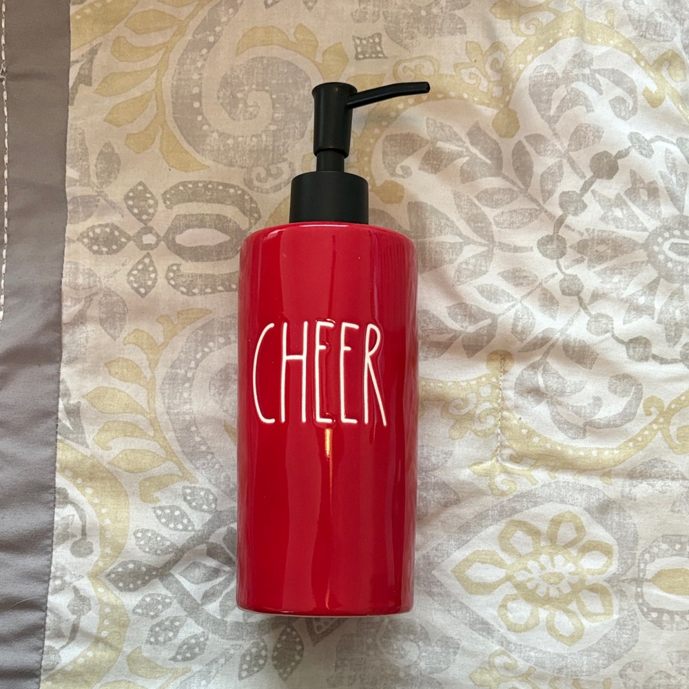 Red Cheer Rae Dunn Soap Dispenser